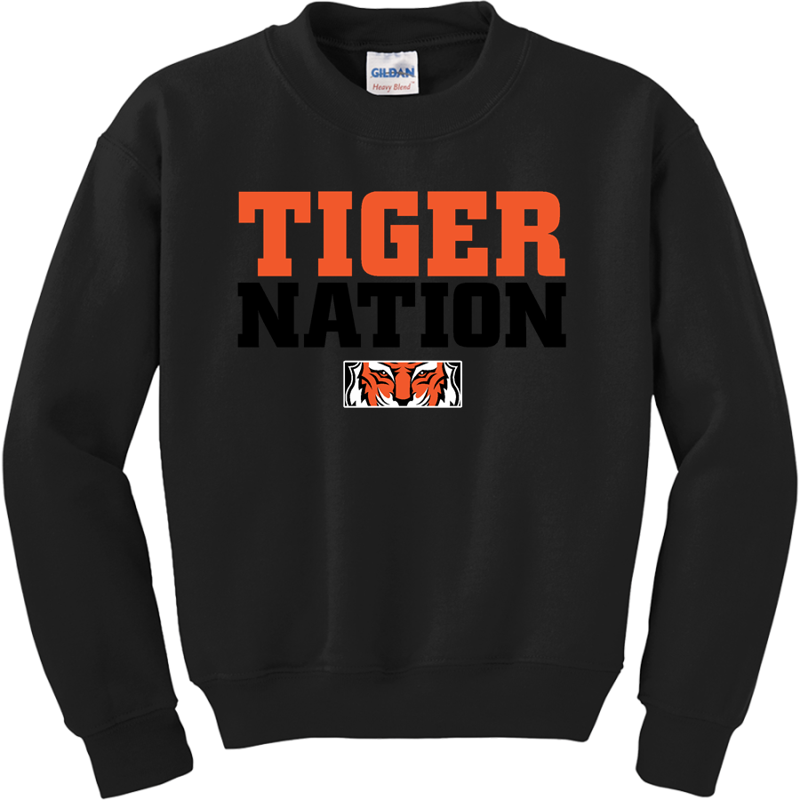 Tech High School Tigers <span class="pdp-name-mascot">Tech High School</span> Gildan Youth Heavy Blend Crewneck Sweatshirt