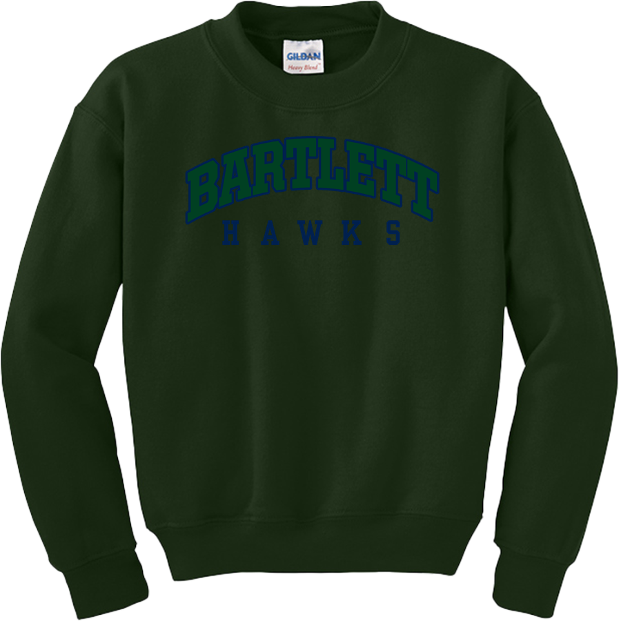 BARTLETT HIGH SCHOOL HAWKS <span class="pdp-name-mascot">BARTLETT HAWKS</span> Gildan Youth Heavy Blend Crewneck Sweatshirt