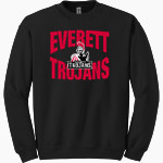 Everett Trojan Gildan Adult Heavy Blend Crewneck Sweatshirt Front Thumbnail
