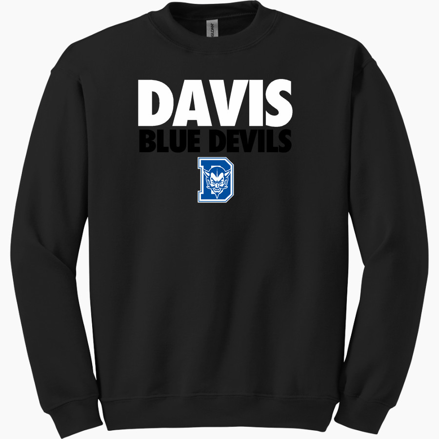 DAVIS SENIOR HIGH SCHOOL BLUE DEVILS <span class="pdp-name-mascot">DAVIS BLUE DEVILS</span> Gildan Adult Heavy Blend Crewneck Sweatshirt
