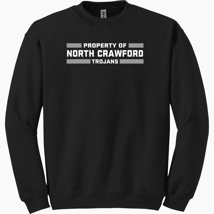 North Crawford Trojans Gildan Adult Heavy Blend Crewneck Sweatshirt