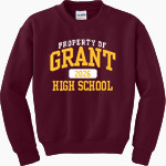 GRANT HIGH SCHOOL COUGARS Gildan Youth Heavy Blend Crewneck Sweatshirt Front Thumbnail