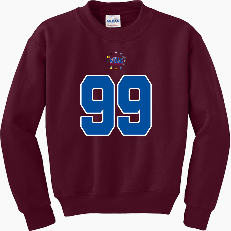 WOLVERINE-HOOSIER ATHLETIC CONFERENCE <span class="pdp-name-mascot">WOLVERINE-HOOSIER ATHLETIC CONFERENCE</span> Gildan Youth Heavy Blend Crewneck Sweatshirt