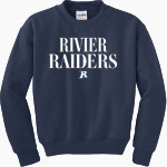 Rivier University Official Store of the Raiders <span class="pdp-name-mascot">Rivier University Raiders</span> Gildan Youth Heavy Blend Crewneck Sweatshirt Front Thumbnail