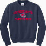SPARTANBURG CHRISTIAN ACADEMY WARRIORS <span class="pdp-name-mascot">SPARTANBURG WARRIORS</span> Gildan Youth Heavy Blend Crewneck Sweatshirt Front Thumbnail