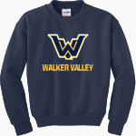 WALKER VALLEY HIGH SCHOOL MUSTANGS Gildan Youth Heavy Blend Crewneck Sweatshirt Front Thumbnail
