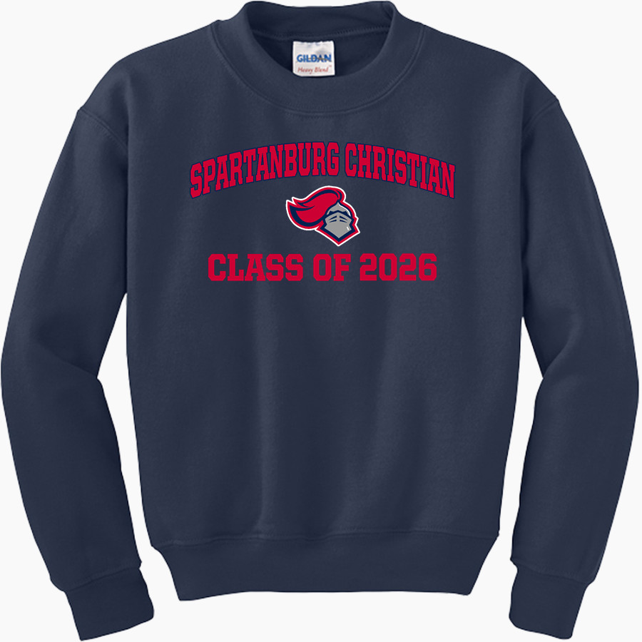 SPARTANBURG CHRISTIAN ACADEMY WARRIORS <span class="pdp-name-mascot">SPARTANBURG WARRIORS</span> Gildan Youth Heavy Blend Crewneck Sweatshirt