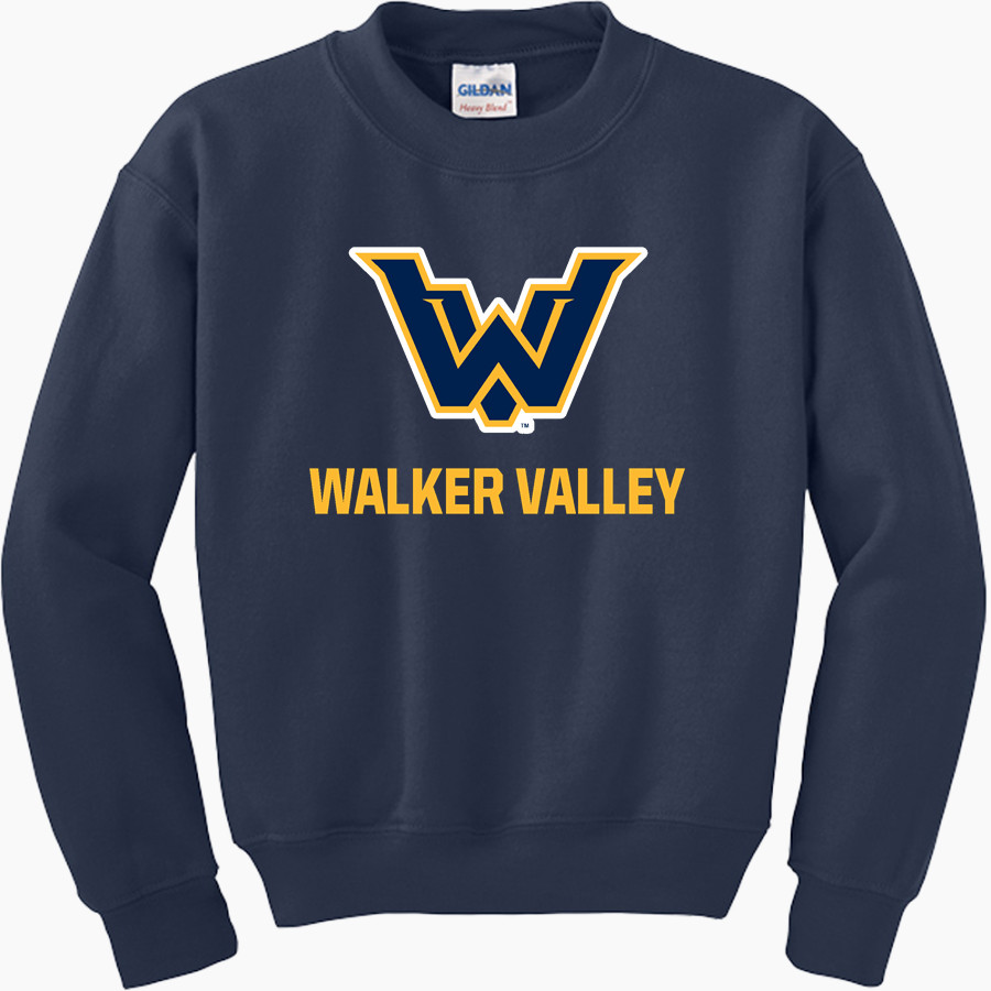 WALKER VALLEY HIGH SCHOOL MUSTANGS Gildan Youth Heavy Blend Crewneck Sweatshirt