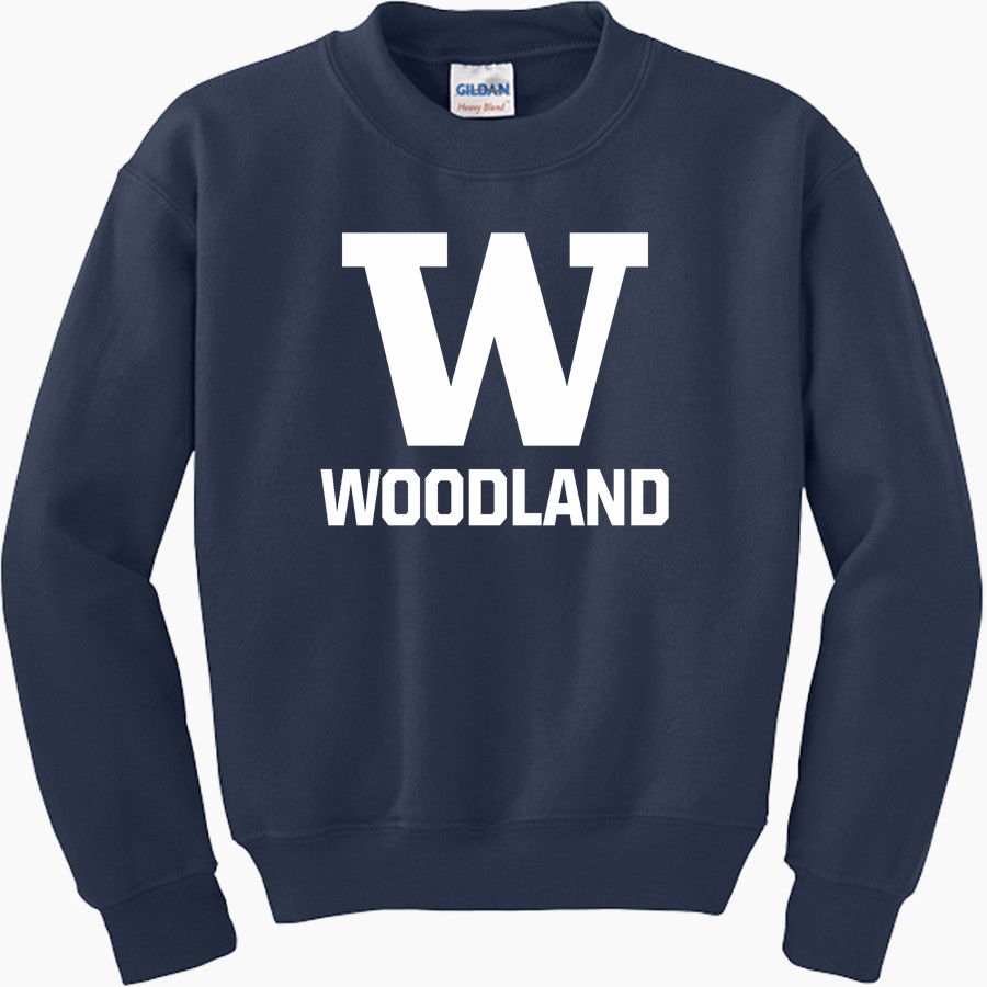 Woodland Wildcats Gildan Youth Heavy Blend Crewneck Sweatshirt
