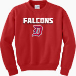 Dunedin Falcons Gildan Youth Heavy Blend Crewneck Sweatshirt Front Thumbnail