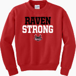 RAMBAM MESIVTA HIGH SCHOOL RAVENS <span class="pdp-name-mascot">RAMBAM MESIVTA RAVENS</span> Gildan Youth Heavy Blend Crewneck Sweatshirt Front Thumbnail