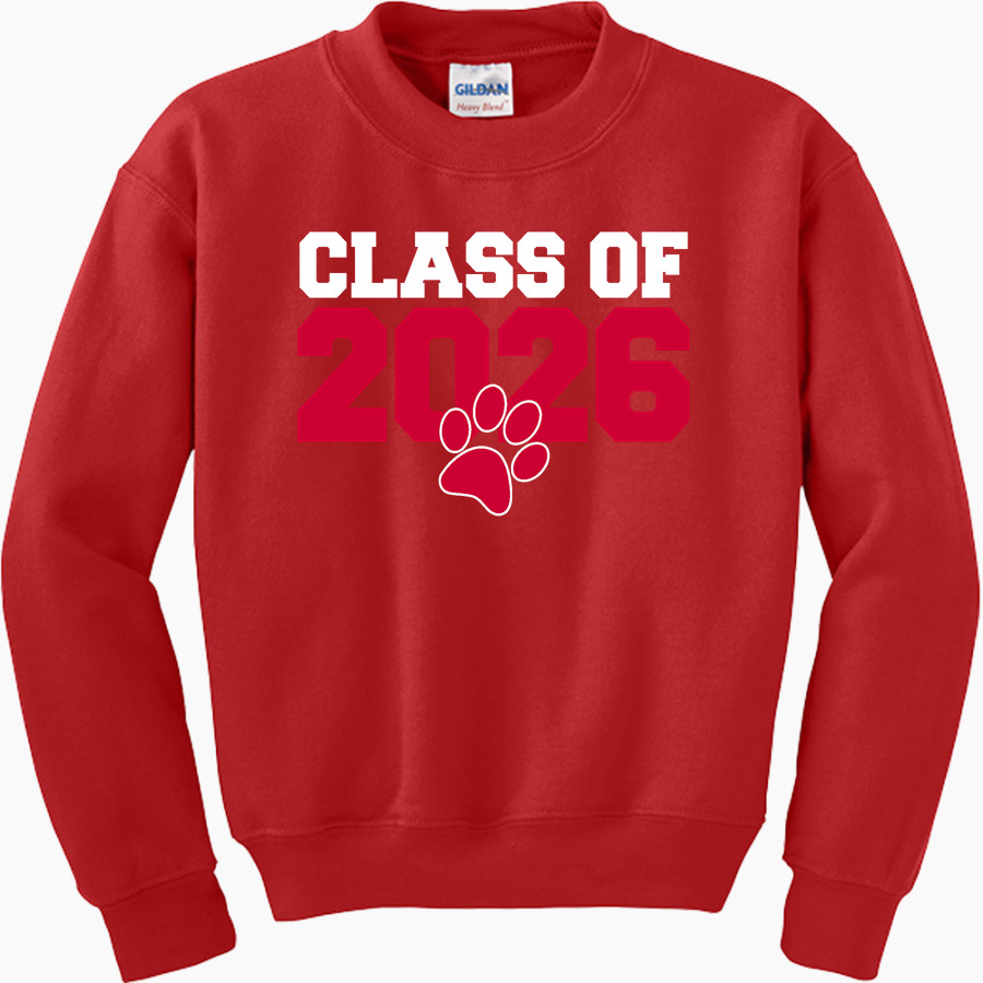 CROW HIGH SCHOOL Cougars Online Store Gildan Youth Heavy Blend Crewneck Sweatshirt