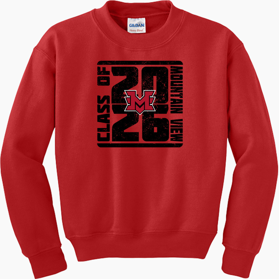 Mountain View Cougars Gildan Youth Heavy Blend Crewneck Sweatshirt