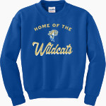 WATERFORD HIGH SCHOOL WILDCATS <span class="pdp-name-mascot">WATERFORD WILDCATS</span> Gildan Youth Heavy Blend Crewneck Sweatshirt Front Thumbnail