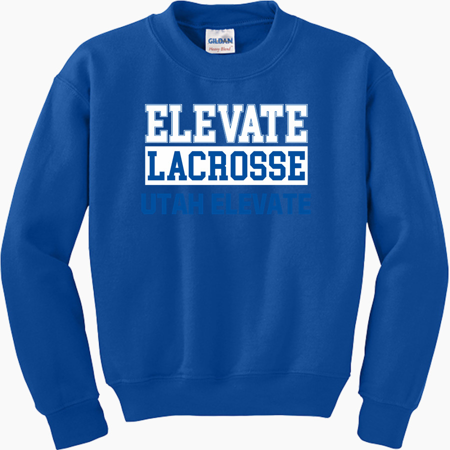 Utah Elevate Lacrosse Elevate <span class="pdp-name-mascot">Utah Elevate Lacrosse</span> Gildan Youth Heavy Blend Crewneck Sweatshirt
