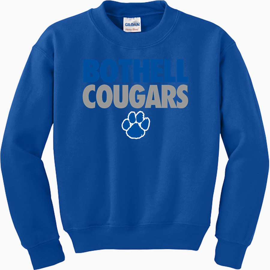 BOTHELL HIGH SCHOOL COUGARS <span class="pdp-name-mascot">BOTHELL COUGARS</span> Gildan Youth Heavy Blend Crewneck Sweatshirt