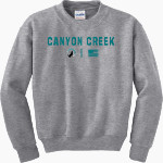 Canyon Creek Coyotes <span class="pdp-name-mascot">Canyon Creek Elementary</span> Gildan Youth Heavy Blend Crewneck Sweatshirt Front Thumbnail