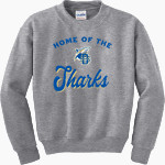 Divine Savior Academy Sharks Gildan Youth Heavy Blend Crewneck Sweatshirt Front Thumbnail
