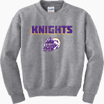 Apple Valley Knights Gildan Youth Heavy Blend Crewneck Sweatshirt Front Thumbnail
