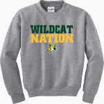 Northern Michigan Wildcats <span class="pdp-name-mascot">Northern Michigan Wildcats</span> Gildan Youth Heavy Blend Crewneck Sweatshirt Front Thumbnail