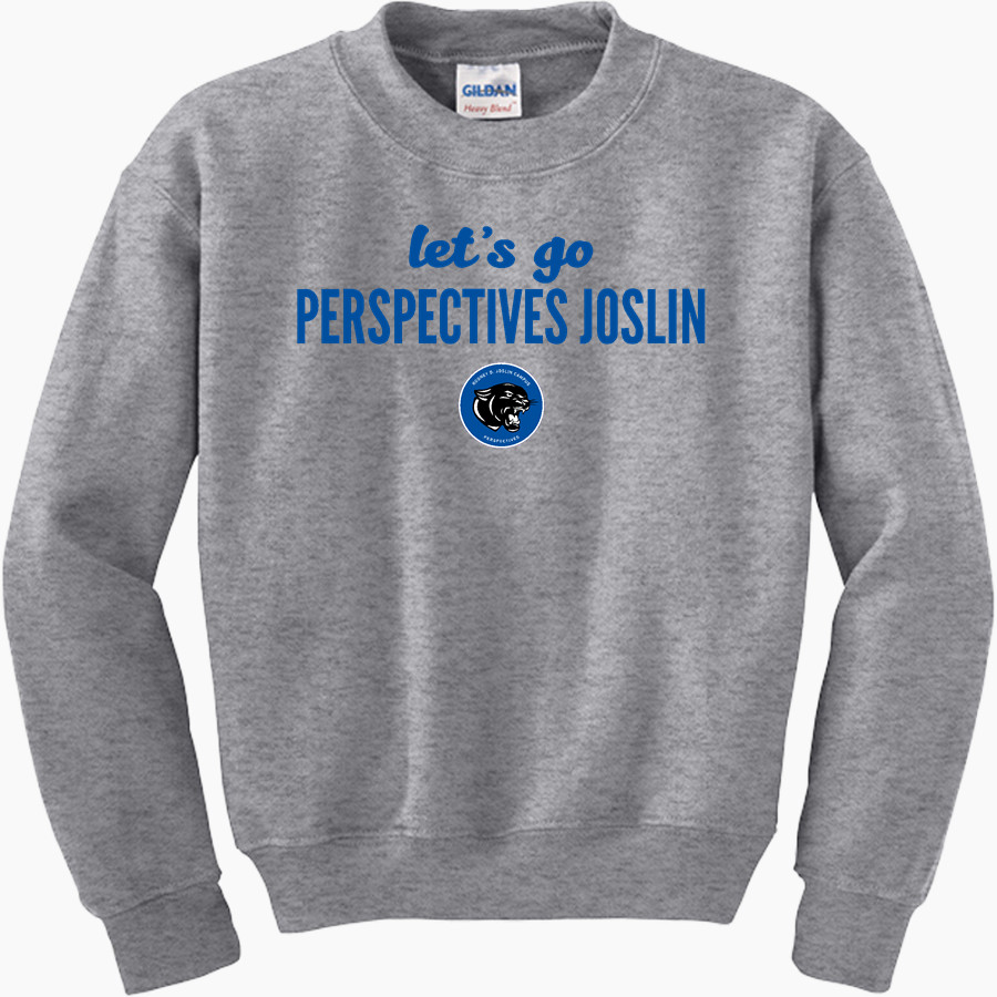 Perspectives Joslin Panthers Gildan Youth Heavy Blend Crewneck Sweatshirt
