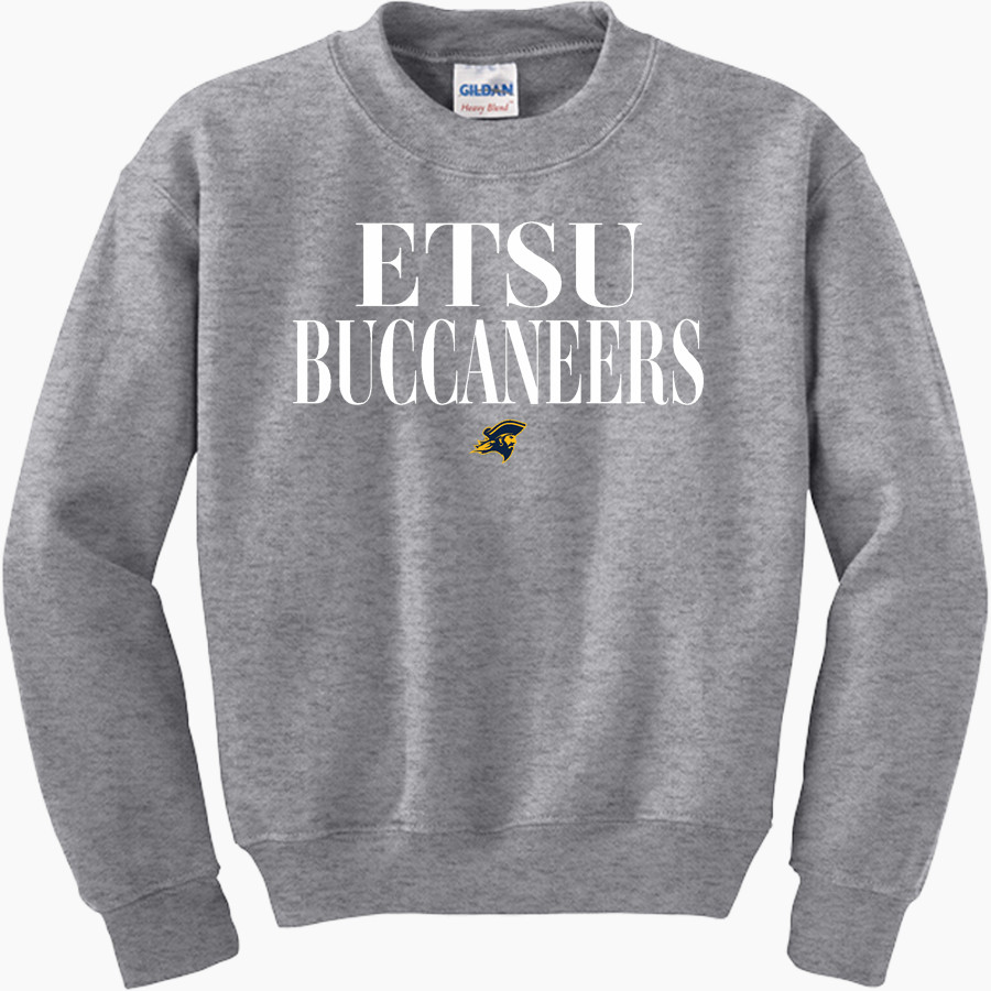 East Tennessee State University Buccaneers Gildan Youth Heavy Blend Crewneck Sweatshirt