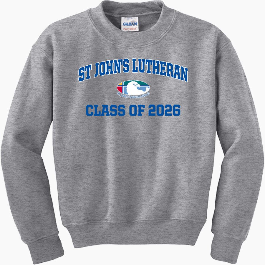 St John's Lutheran Eagles <span class="pdp-name-mascot">St John Lutheran School Eagles</span> Gildan Youth Heavy Blend Crewneck Sweatshirt