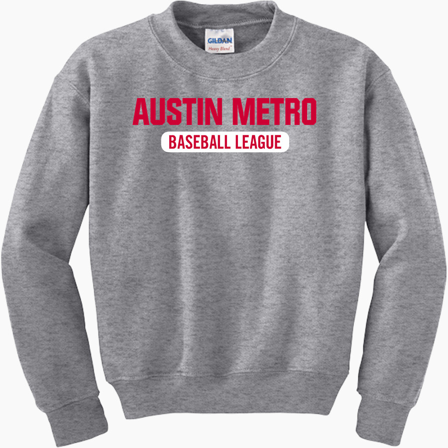 AUSTIN METRO BASEBALL LEAGUE <span class="pdp-name-mascot">AUSTIN METRO BASEBALL LEAGUE</span> Gildan Youth Heavy Blend Crewneck Sweatshirt