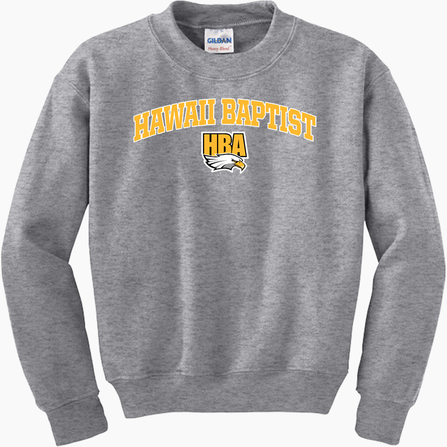 Hawaii Baptist Eagles <span class="pdp-name-mascot">HBA Eagles</span> Gildan Youth Heavy Blend Crewneck Sweatshirt