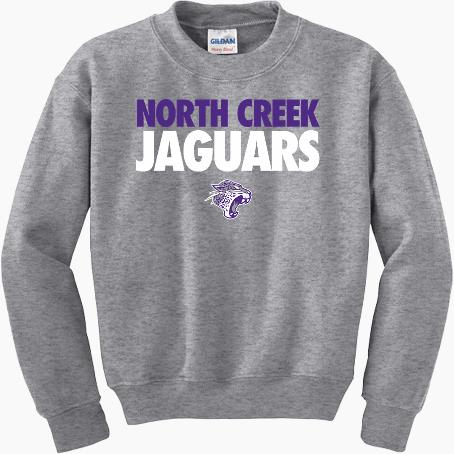North Creek Jaguars <span class="pdp-name-mascot">North Creek Jaguars</span> Gildan Youth Heavy Blend Crewneck Sweatshirt