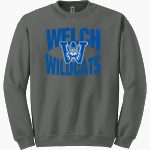 WELCH HIGH SCHOOL WILDCATS <span class="pdp-name-mascot">WELCH WILDCATS</span> Gildan Adult Heavy Blend Crewneck Sweatshirt Front Thumbnail