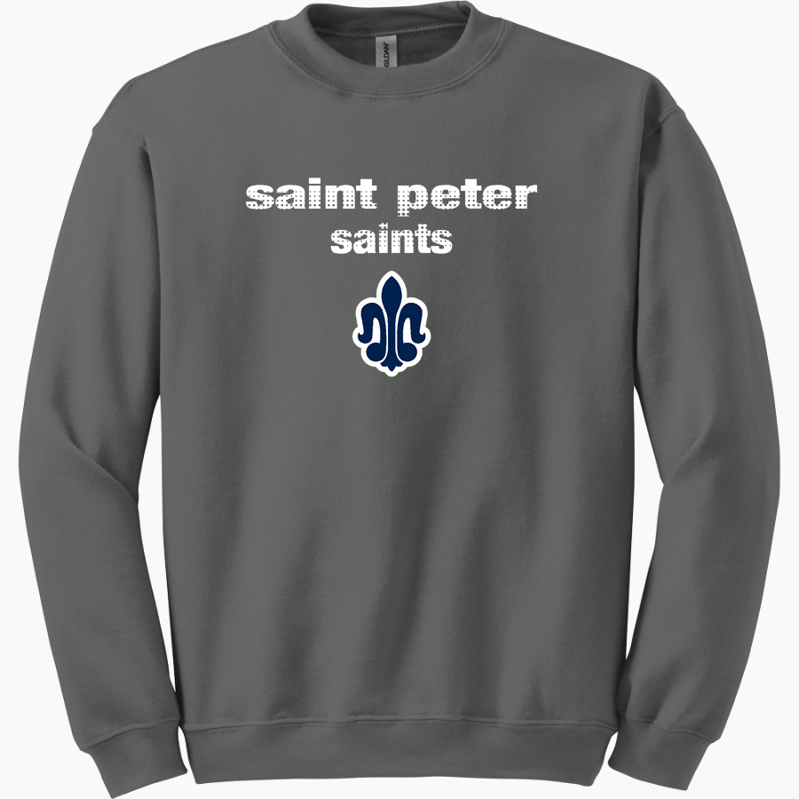 Saint Peter High School SAINTS ONLINE STORE <span class="pdp-name-mascot">Saint Peter Saints</span> Gildan Adult Heavy Blend Crewneck Sweatshirt