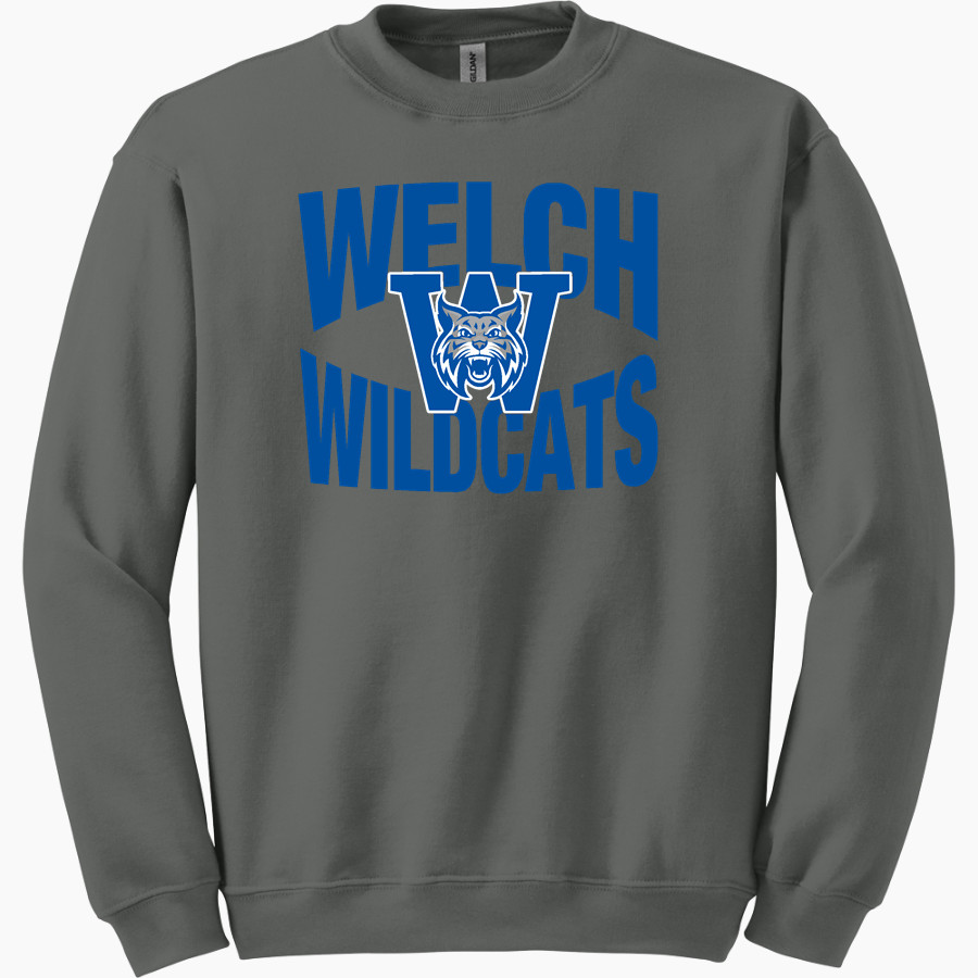 WELCH HIGH SCHOOL WILDCATS <span class="pdp-name-mascot">WELCH WILDCATS</span> Gildan Adult Heavy Blend Crewneck Sweatshirt