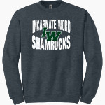 Incarnate Word Shamrocks <span class="pdp-name-mascot">Incarnate Shamrocks</span> Gildan Adult Heavy Blend Crewneck Sweatshirt Front Thumbnail