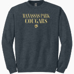 Manassas Park Cougars Gildan Adult Heavy Blend Crewneck Sweatshirt Front Thumbnail