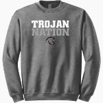 North Crawford Trojans Gildan Adult Heavy Blend Crewneck Sweatshirt Front Thumbnail