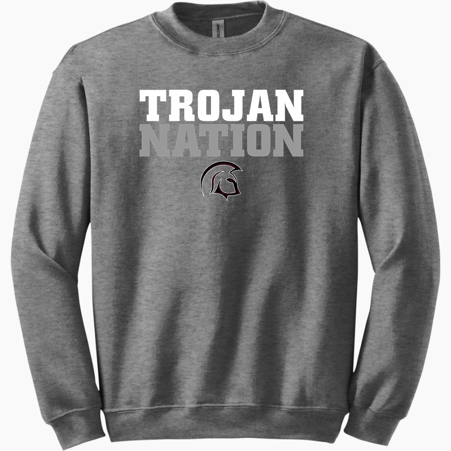 North Crawford Trojans Gildan Adult Heavy Blend Crewneck Sweatshirt