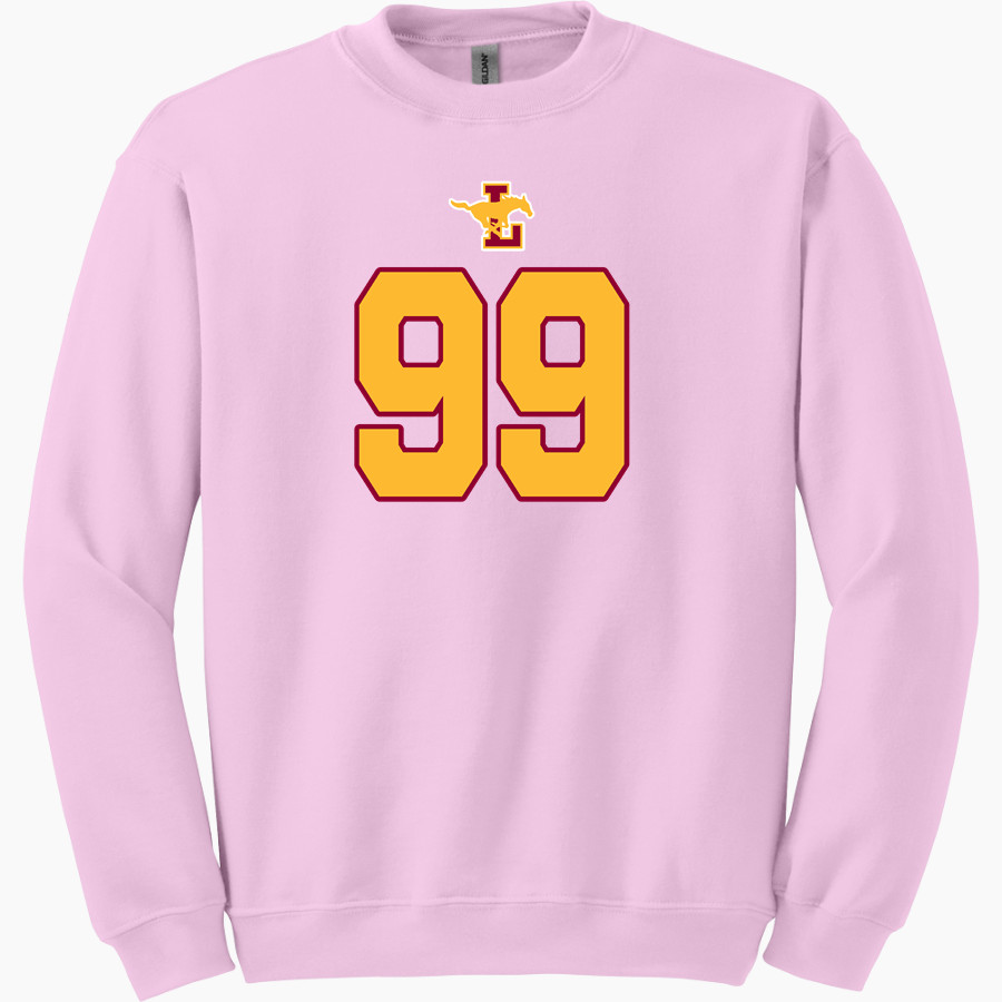 Lincoln Mustangs <span class="pdp-name-mascot">Lincoln Mustangs</span> Gildan Adult Heavy Blend Crewneck Sweatshirt