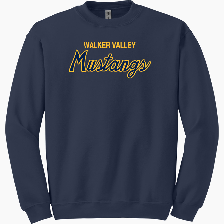 WALKER VALLEY HIGH SCHOOL MUSTANGS Gildan Adult Heavy Blend Crewneck Sweatshirt