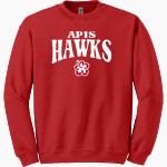 APIS Hawks <span class="pdp-name-mascot">Asia Pacific International GreenHawks</span> Gildan Adult Heavy Blend Crewneck Sweatshirt Front Thumbnail