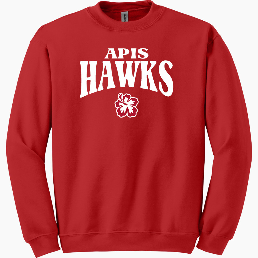 APIS Hawks <span class="pdp-name-mascot">Asia Pacific International GreenHawks</span> Gildan Adult Heavy Blend Crewneck Sweatshirt