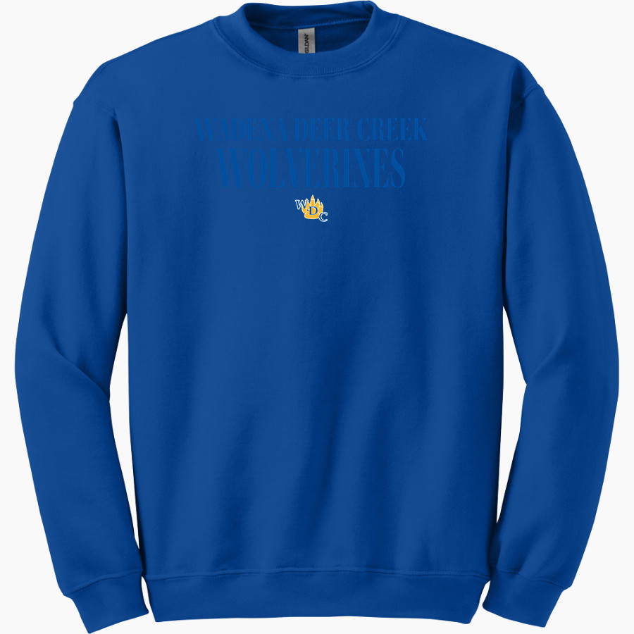 WADENA DEER CREEK HIGH SCHOOL WOLVERINES Gildan Adult Heavy Blend Crewneck Sweatshirt