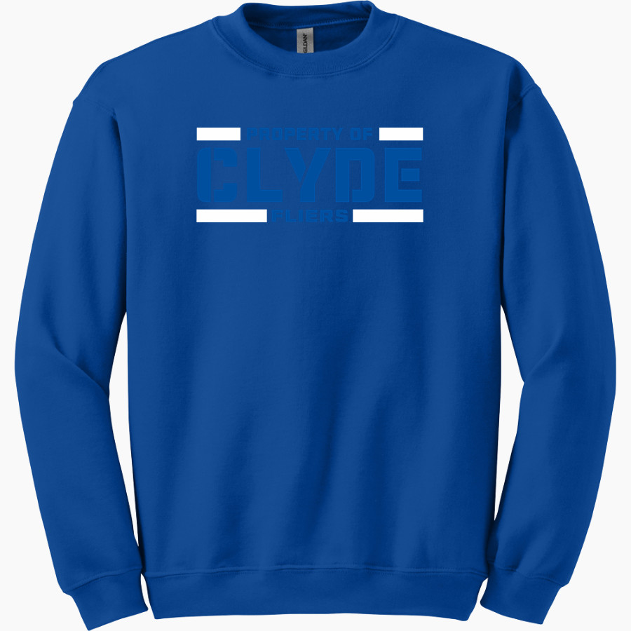 CLYDE HIGH SCHOOL FLIERS <span class="pdp-name-mascot">CLYDE FLIERS</span> Gildan Adult Heavy Blend Crewneck Sweatshirt