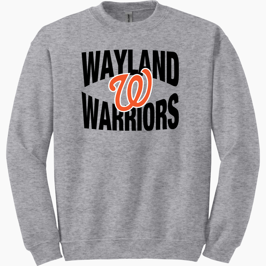 WAYLAND HIGH SCHOOL WARRIORS Gildan Adult Heavy Blend Crewneck Sweatshirt