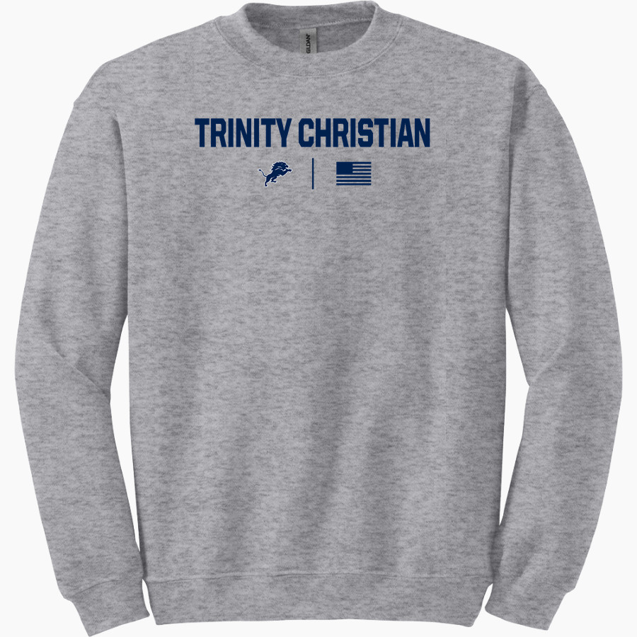 TRINITY CHRISTIAN HIGH SCHOOL LIONS <span class="pdp-name-mascot">TRINITY CHRISTIAN LIONS</span> Gildan Adult Heavy Blend Crewneck Sweatshirt