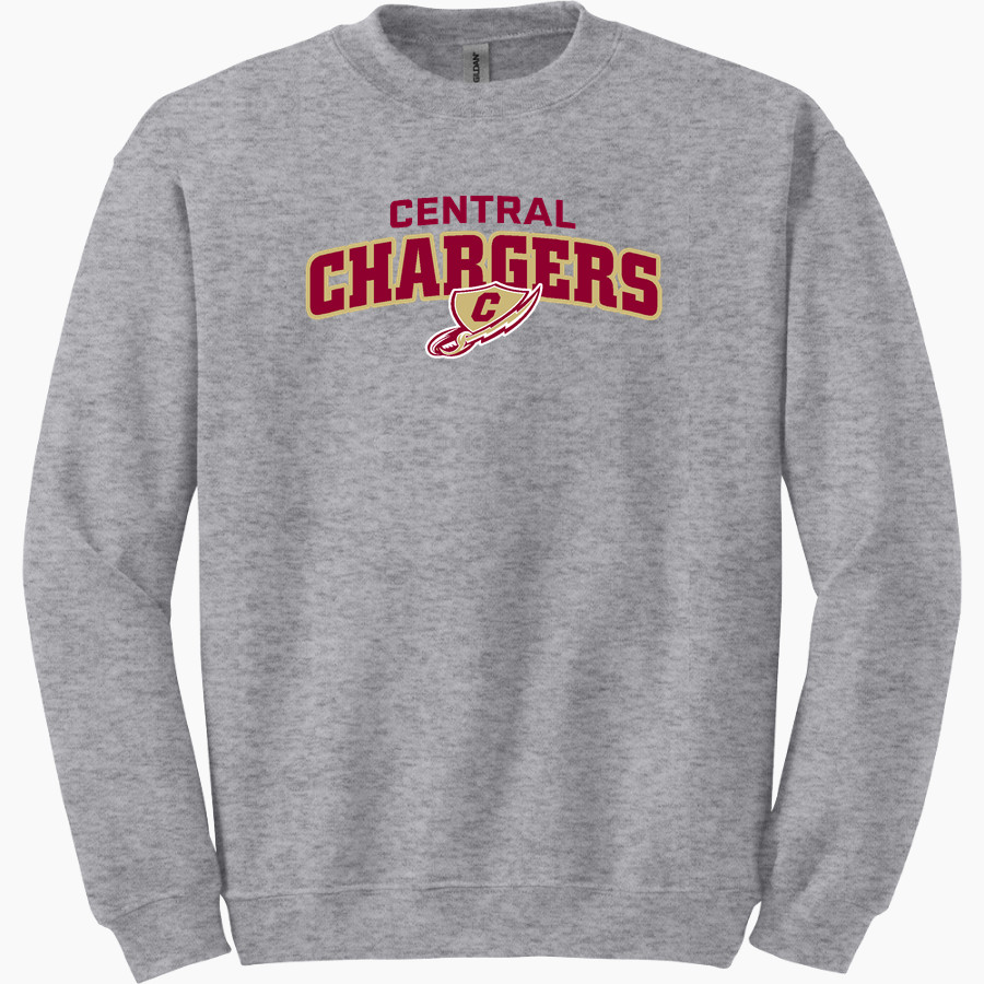 CENTRAL HIGH SCHOOL CHARGERS Gildan Adult Heavy Blend Crewneck Sweatshirt