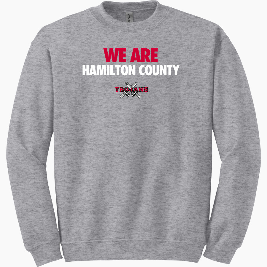 HAMILTON COUNTY HIGH SCHOOL TROJANS <span class="pdp-name-mascot">HAMILTON COUNTY TROJANS</span> Gildan Adult Heavy Blend Crewneck Sweatshirt