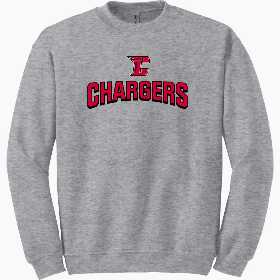 CHURCHILL HIGH SCHOOL CHARGERS Gildan Adult Heavy Blend Crewneck Sweatshirt