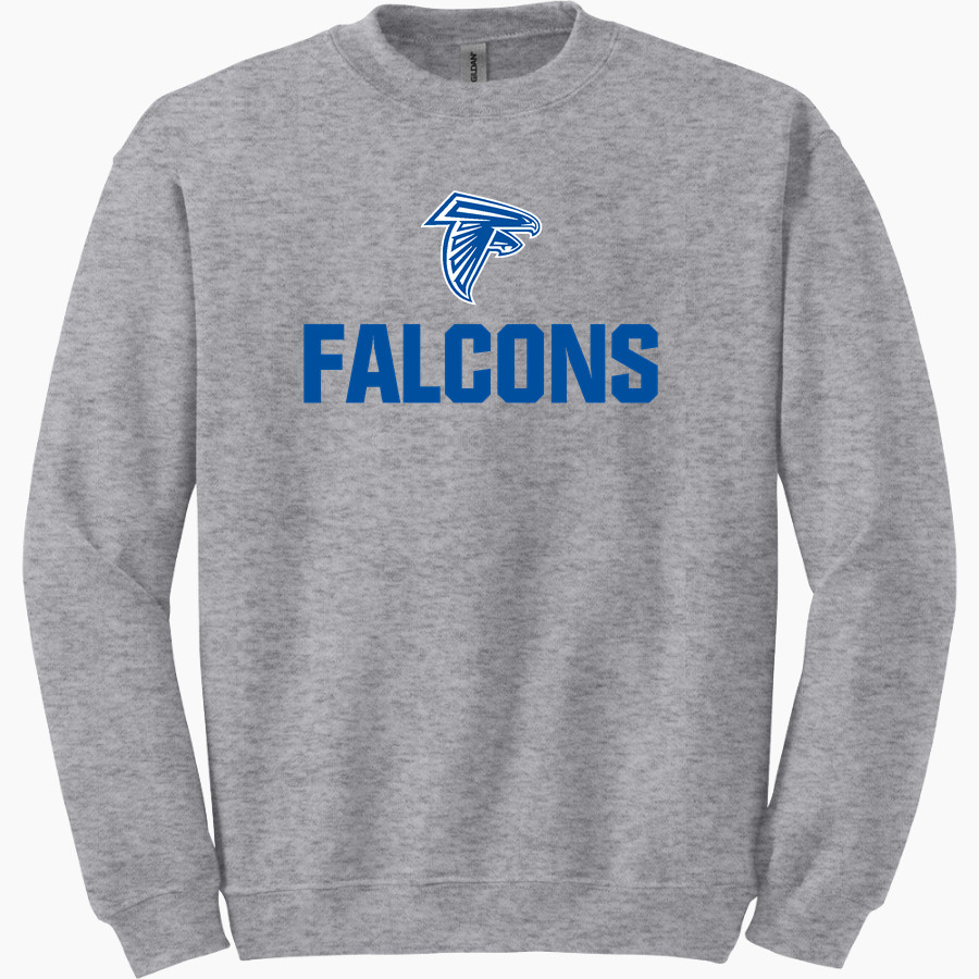 AMHERST HIGH SCHOOL FALCONS <span class="pdp-name-mascot">AMHERST FALCONS</span> Gildan Adult Heavy Blend Crewneck Sweatshirt