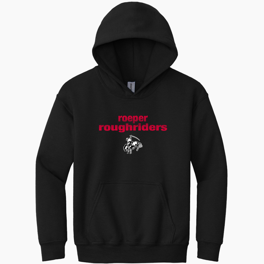 ROEPER HIGH SCHOOL ROUGHRIDERS <span class="pdp-name-mascot">ROEPER ROUGHRIDERS</span> Gildan Youth Heavy Blend Hoodie